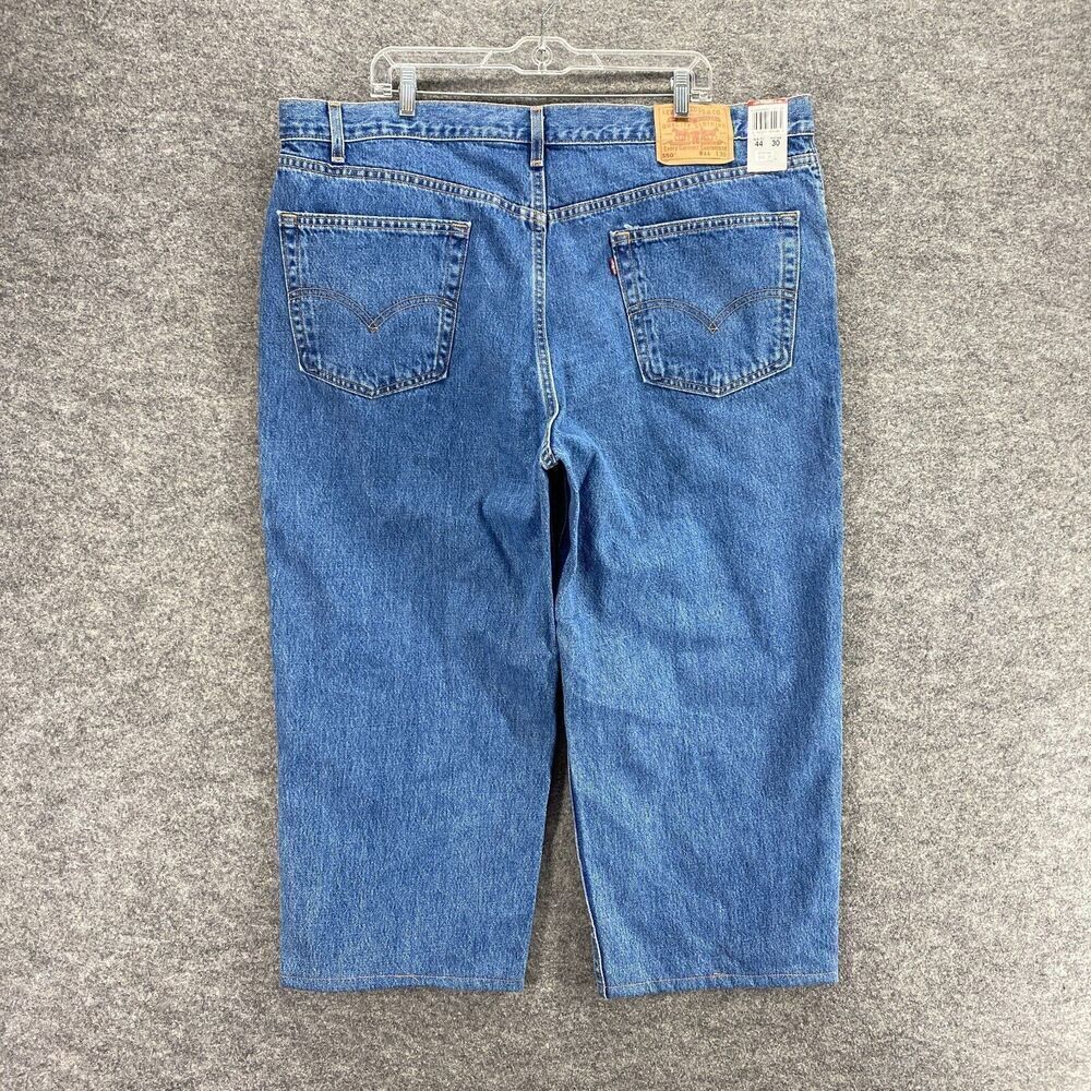 New Levi's 550 Cropped Jeans Men 44*30 Blue Denim Light Relaxed Fit Straight - Picture 2 of 11